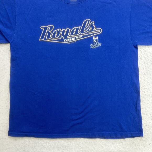 Vintage Kansas City Royals Shirt Mens XL Blue Short Sleeve MLB Baseball - Picture 4 of 11